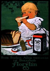 Affiche publicitaire pour la levure 