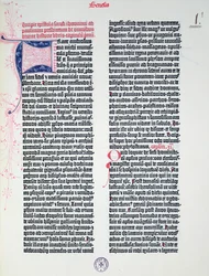 Prologue de la Bible de Gutenberg, imprimée par Johannes Gutenberg et Peter Schoeffer à Mayence, 1454-56