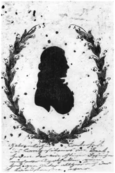 Silhouette de Ludwig van Beethoven (1770-1827)