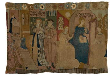 Tapisserie représentant la Présentation au Temple de la Vierge et son Éducation, de l