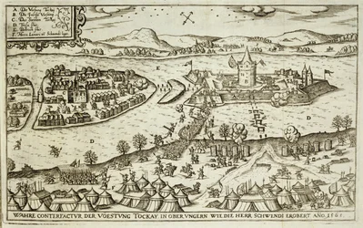 La Ville de Tokay reprise aux Turcs par Herr Schwendi en 1565, illustration tirée d