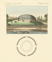 Le bâtiment en forme de coupole dans le jardin zoologique de Surrey