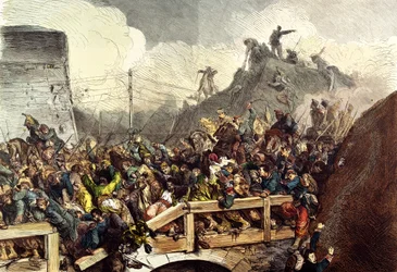 Les troupes françaises vaincues à la bataille de Sedan, 1er septembre 1870