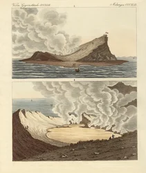 La nouvelle île volcanique en mer Méditerranée, deux mois plus tard