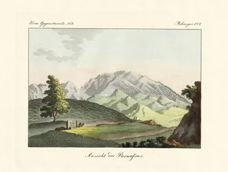 Vue du Parnasse en Grèce