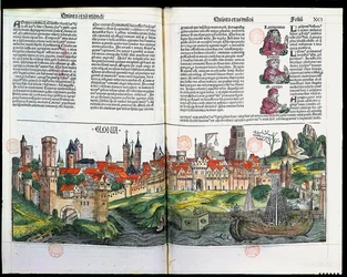 Vue de la ville de Cologne, de la Chronique de Nuremberg par Hartmann Schedel, 1493