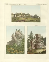 Vues du Harz (gravure en couleur)