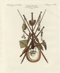 Armes et appareils domestiques des habitants de Nakuhiwa