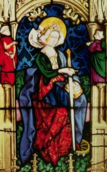 Vitrail représentant Sainte Catherine, de Partenheim, c.1440