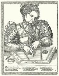 Femme jouant de la cithare