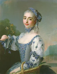 Jeune Femme avec un Panier