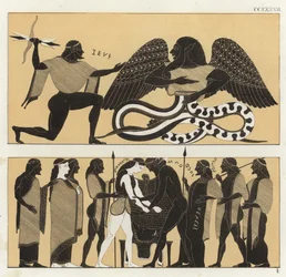 Zeus avec Typhon et la chasse calydonienne
