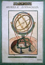 Sphère armillaire zodiacale dans "Astronomiae instituatae machanicia" de Tycho Brahe (1546 - 1601), Wandsbeck
