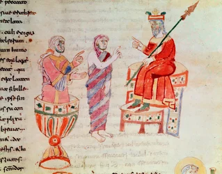 Zoroastre ou Zarathoustra consultant des oracles (Miniature, 9e siècle)