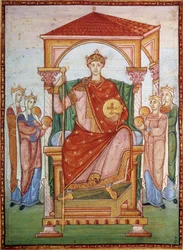 Otton III (980-1002), empereur germanique, recevant l