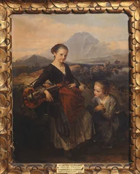 La femme jouant de la vielle à roue, par Gerolamo Induno