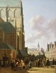 Le Grote Markt, Haarlem, vue vers l