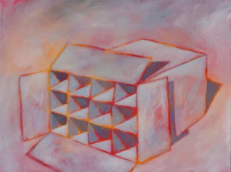 Une boîte très émotionnelle, 2022 (acrylique sur toile)