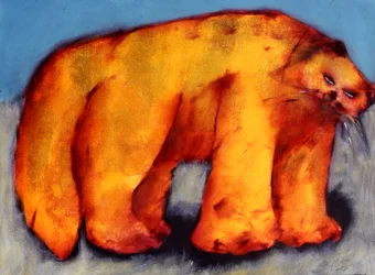 Grand chat, c 1980 (acrylique sur papier)