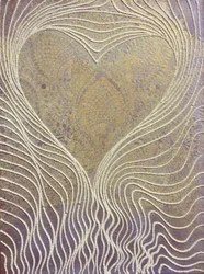 Heart Currents 9, 2011 (sable et acrylique sur toile)