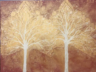 Voyage 433 Le couple #1, 2022 (acrylique sur toile)