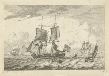 Voiliers sur des eaux agitées