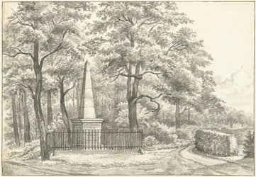 Le monument de Witte van Haemstede, érigé en 1817 par David Jacob van Lennep à la Maison de Manpad à Heemstede