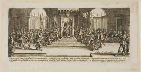 Distribution des récompenses, planche dix-huit de Les grandes misères de la guerre