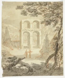 Figures parmi les ruines classiques