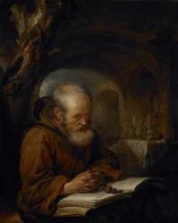 Un ermite priant, 1670