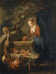 Servante de cuisine au puits