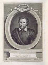Ben Jonson (1573-1637), gravé par George Vertue, 1730