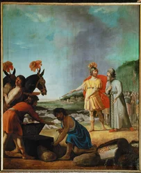 Judas Maccabée après sa victoire sur les forces syriennes de Nicator (huile sur toile)