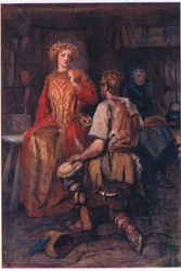 "Souvent il rapportait des fruits sauvages de la forêt, dont les côtés empourprés souriaient de rouge!", Histoires de la Reine des Fées publiées par George Harrap and Company
