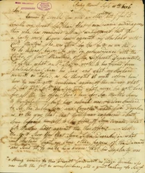 Lettre signée Gertrude Joan Senf, Rocky Mount, à Thomas Jefferson, 11 septembre 1806
