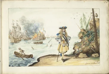 Moïse sur la côte près de Harwich