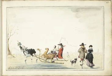Traîneau sur la glace