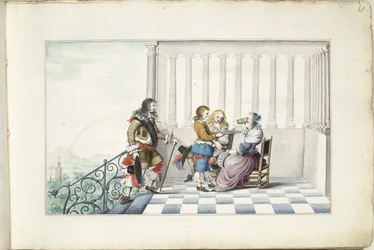 Compagnie sur une terrasse