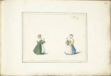Deux filles avec une poupée