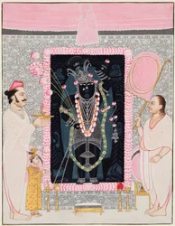 Le Grand Prêtre Tilakayat Govardhanlalji fait des Offrandes à Shri Nathji en Célébration