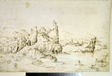 Un château perché sur une montagne