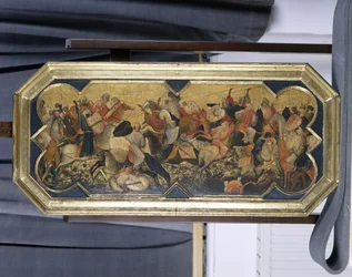 Scène de bataille avec chevaliers orientaux