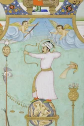 Détail du portrait allégorique de Jahangir