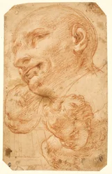 Têtes de Saint Charles Borromée et deux chérubins
