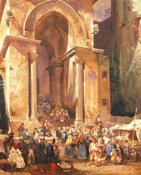 Porte du clocher de Saint Érasme à Gaeta
