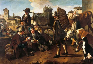 Scène de marché