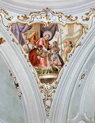 Saint Louis de Gonzague recevant sa Première Communion de Saint Charles Borromée