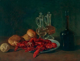 Crevettes sur une assiette