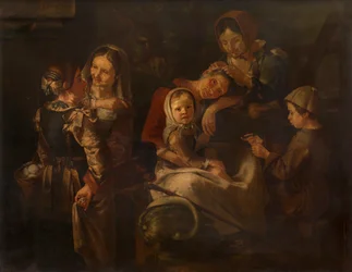 Femmes et enfants paysans