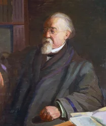 Portrait de Cesare Lombroso (1835-1909), anthropologue et criminologue italien, par Giacomo Grosso (1860-1938)